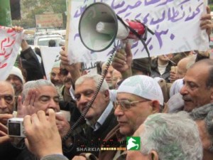 مظاهرة لأصحاب المعاشات للمطالبة بالزيادة 30% 1 مظاهره