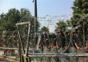 حشود أمنية أمام المحكمة الدستورية العليا بالمعادي