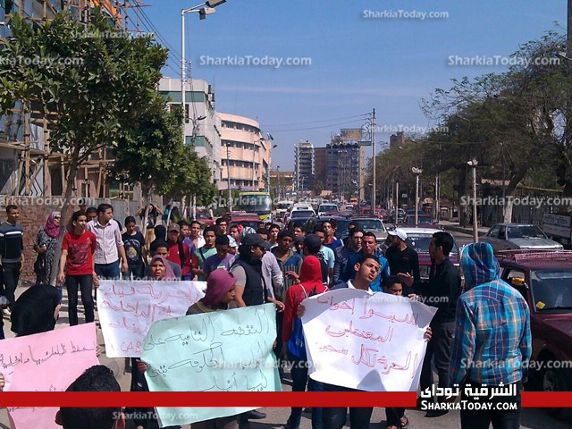 انطلاق مسيره لشباب الشرقية من أمام ديوان المحافظه باتجاه شقة الرئيس بالزقازيق 1 7