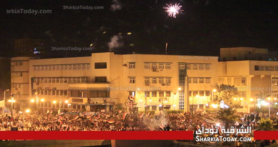 بالصور : تظاهرات حاشده امام مبني محافظة الشرقية تأييداً لبيان القوات المسلحة 1 zaga
