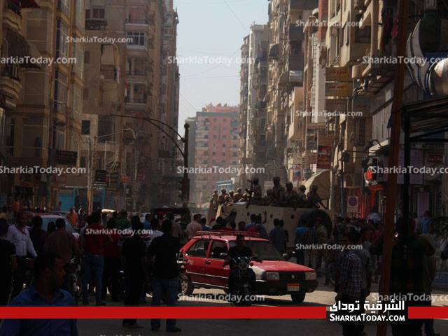 الجيش يصل لفض الاشتباكات بين الاخوان ومجهولين بالزقازيق 2 1