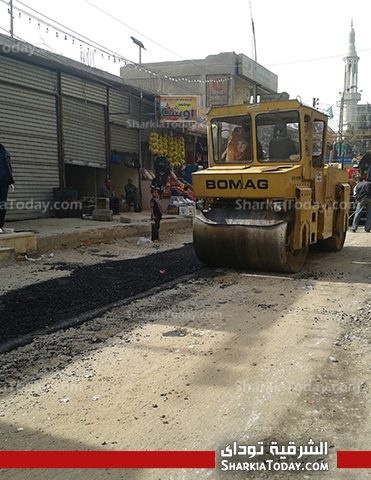 بدء المرحلة النهائية لرصف ميدان عرابي بالزقازيق 1 2