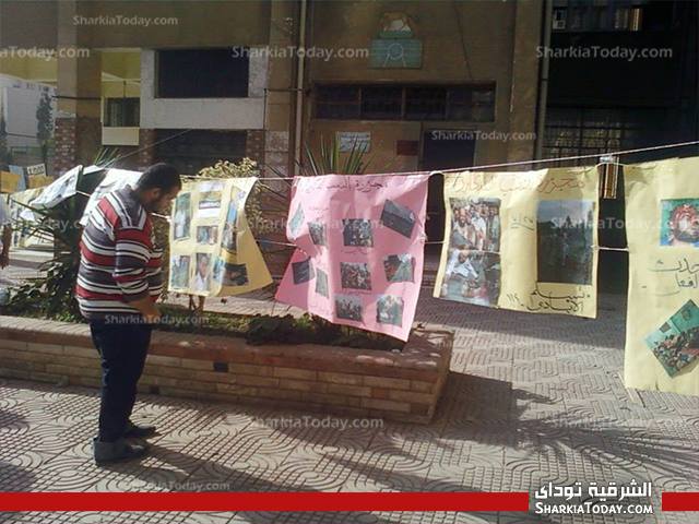 بالصور ... أسرة الفجر بـ "طب الزقازيق" تنظم معرض تحت عنوان " مئوية فض اعتصامي رابعه والنهضه " 2 4