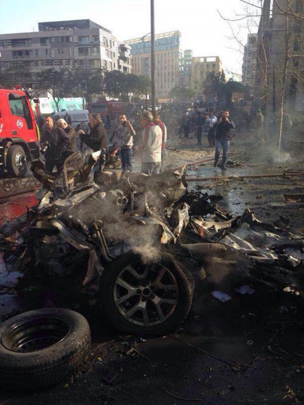اغتيال محمد شطح المستشار السياسي لسعد الحريري بتفجير وسط بيروت 1 Beirut-explosion-500-33