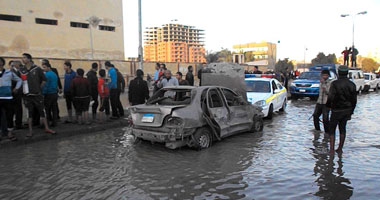 ارتفاع مصابى حادث انفجار معسكر الأمن بالسويس إلى 16 1 جانب من آثار الحادث الإرهابى