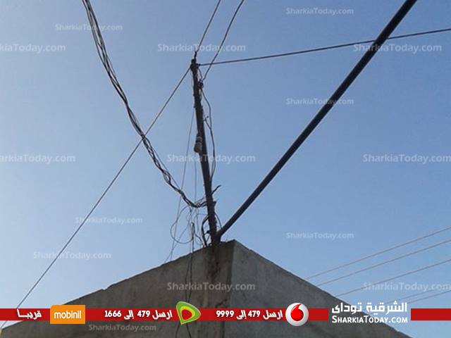 بالصور : طلاب مدرسة بفاقوس مهددين بالخطر بسبب كبلات الكهرباء 2 2