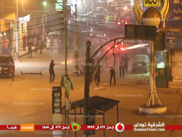 بالفيديو والصور : قوات الأمن تسيطر علي أحداث شغب " الاخوان " بميدان القومية في الزقازيق 2 قومية1