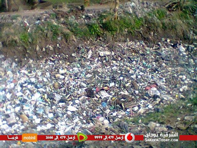 بالصور : تراكم القمامة يتسبب فى تعطيل مرور المياة بقرية الأسدية بأبو حماد 2 3