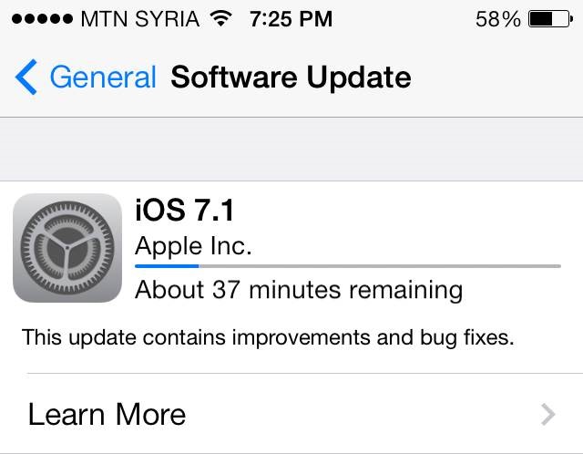 آبل تُرسل تحديث iOS 7.1 للعامّة 2 ios-711