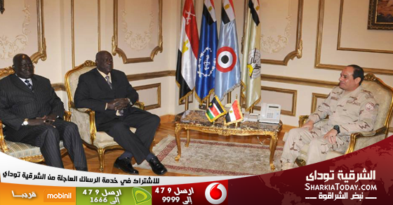 السيسى يلتقي وزير الدفاع وشئون قدامي المحاربين بجنوب السودان 1 السيسى