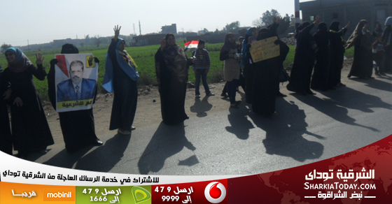 سلاسل بشرية لأنصار الاخوان بالصالحية الجديدة 1 انصار