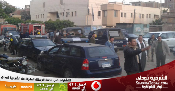 محاولة لإقتحام قسم شرطة ههيا وقوات الأمن تطلق الأعيرة الناريه للسيطرة علي الوضع 1 محاولة اقتحام