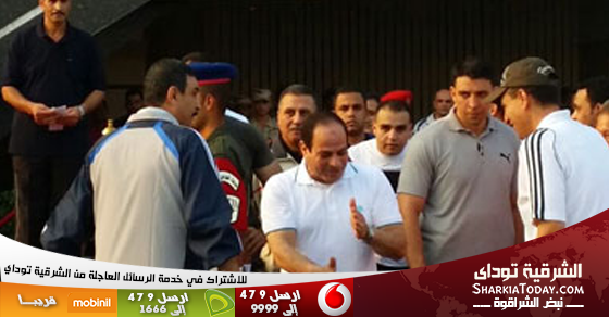 السيسى يقود مئات الشباب فى ماراثون دراجات بطريق الإسماعيلية 1 السيسي-...