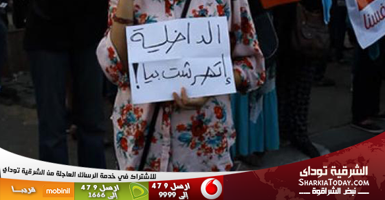 بالفيديو ... فتاة ترفع لافتة: «الداخلية اتحرشت بينا» في وقفة ضد التحرش 1 تحرش