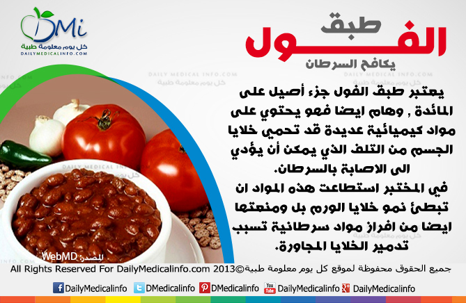انفوجرافيك | طبق الفول يكافح السرطان 1 55555_Old51