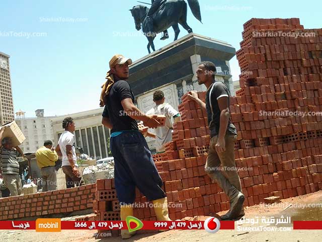 بالصور : استمرار أعمال تطوير ميدان عرابى بالزقازيق 3 تطوير