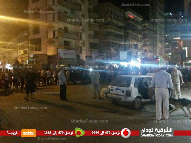 بالصور : الإشتباه في وجود سيارة مفخخة بميدان القومية بالزقازيق 6 مواطنين