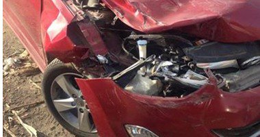 إصابة مدير نيابة مرور الزقازيق إثر حادث تصادم بطريق " بلبيس - القاهرة " 1 سيارة مدير النيابة