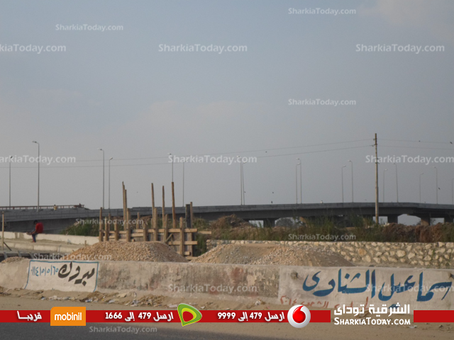 بالصور .. إستمرار العمل بالكوبري الدولى بأبوحماد 4 3
