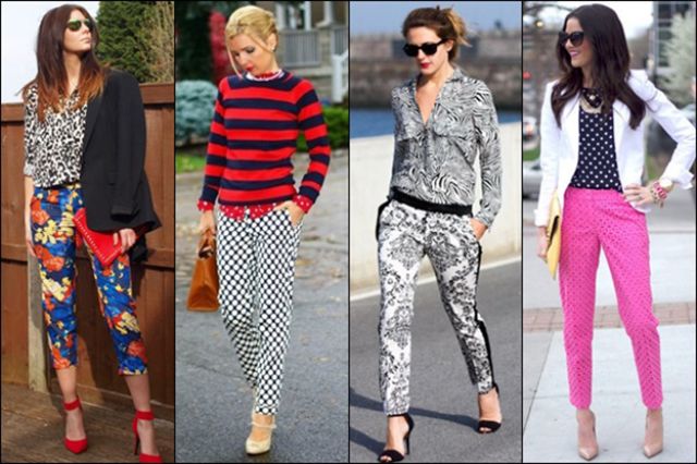 بالصور: المزج بين النقوش المختلفة موضة خريف/شتاء 2014 /2015 2 Mixing-Prints-with-Pants