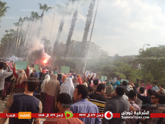 بالصور .. مظاهرة لطلاب الإخوان بجامعة الزقازيق 1 جامعة-2