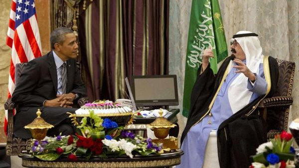 أوباما ينعى الملك عبد الله ويصفه بالقائد «الصادق» 1 الراحل الملك عبد الله بن عبد العزيز والرئيس أوباما