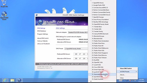 برنامج مجانى لحماية الخصوصية من خلال تغيير DNS في ويندوز 1 HowToChrisPCWin-598x337
