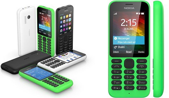 «نوكيا 215» .. هاتف جديد من مايكروسوفت بسعر 30 دولارا 1 gsmarena_0011-580x337