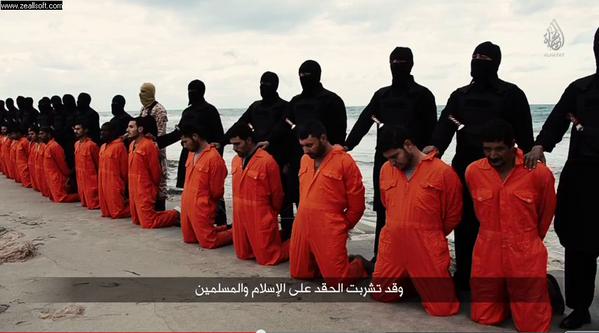 داعش تنشر فيديو لإعدام 21 مصريا في ليبيا