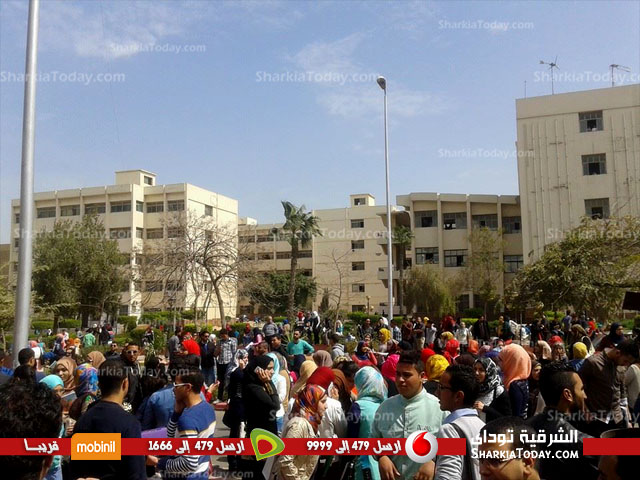 سماع صوت مفرقعات يثير ذعر طلاب جامعة الزقازيق 1 قنبلة2