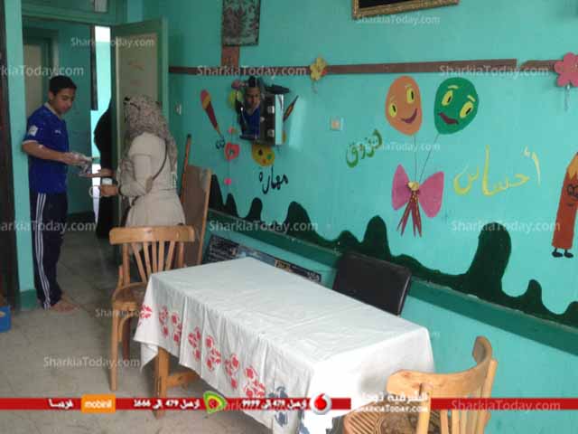 طلاب مدرسة سنجها الثانوية بكفر صقر يقيمون معسكر لتجميل المدرسة 5 888