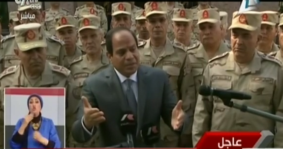 السيسى: الأحداث الإرهابية لن تثنى رجال مصر الأوفياء عن تأمين الوطن 1 capture-20150404-181356