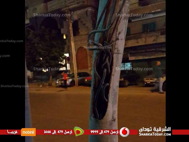 شاهد .. خروج أسلاك الكهرباء من الأعمدة بشارع سعد زغلول بالزقازيق 4 1