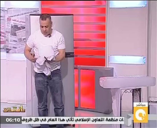 بالفيديو | جابر القرموطى من داخل الثلاجة بسبب درجة الحرارة 1 52015271857116633