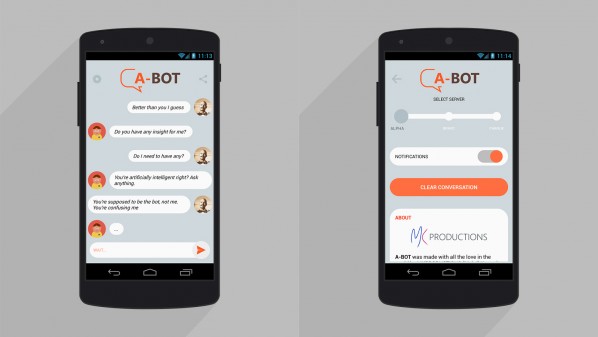 تطبيق مجانى لإجراء محادثات فورية مع روبوت Robot على أندرويد 1 AbotDroid-598x337