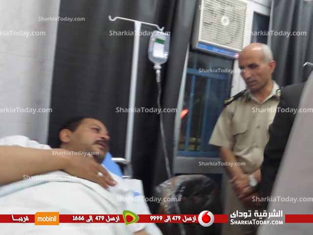 مدير أمن الشرقية يتفقد حالة رقيب الشرطة المصاب بأبوحماد 2 لاتمك