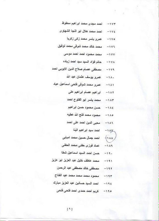 أسماء دفعة النيابة العامة الجديدة المرسلة لرئاسة الجمهورية 10 9