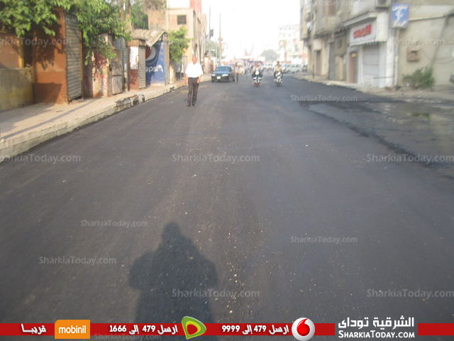 بالصور | البدء فى رصف شارع الجيش بمدينة الزقازيق 2 رصف 2