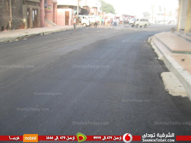 بالصور | البدء فى رصف شارع الجيش بمدينة الزقازيق 1 رصف