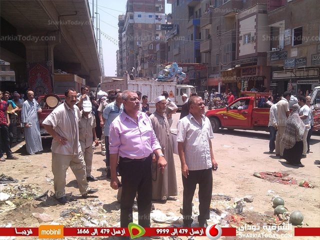 شاهد .. حملة مكبرة لرفع الإشغالات بمنطقة الكوبري الجديد وحلقة السمك بالزقازيق 4 اشغالات 4