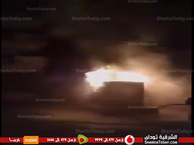 شاهد .. السيطرة على حريق بمحول كهرباء بأبوحماد 2 حريق ابوحماد