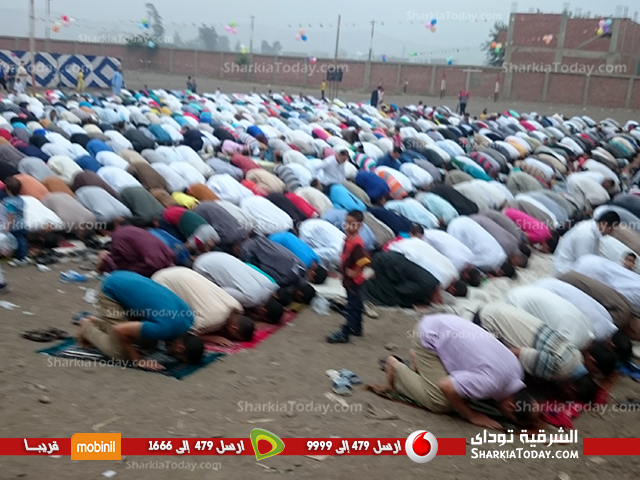 بالصور | شعائر صلاة عيد الفطر بقرى و مدن محافظة الشرقية 6 قرية غزالة بمدينة الزقازيق