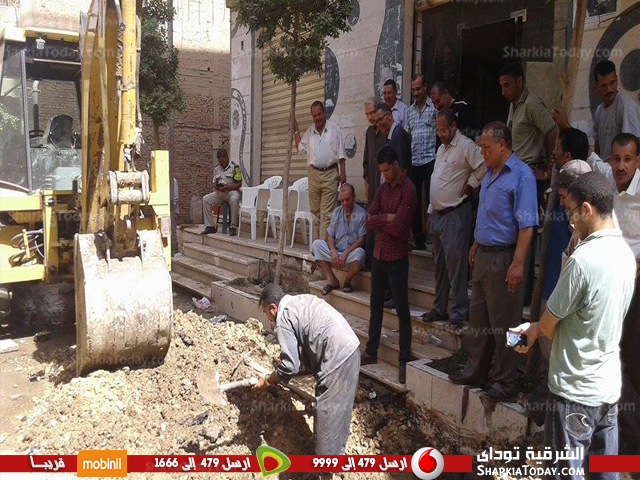 إنفجار ماسورة مياة بمدينة ههيا 2 ههيا 2