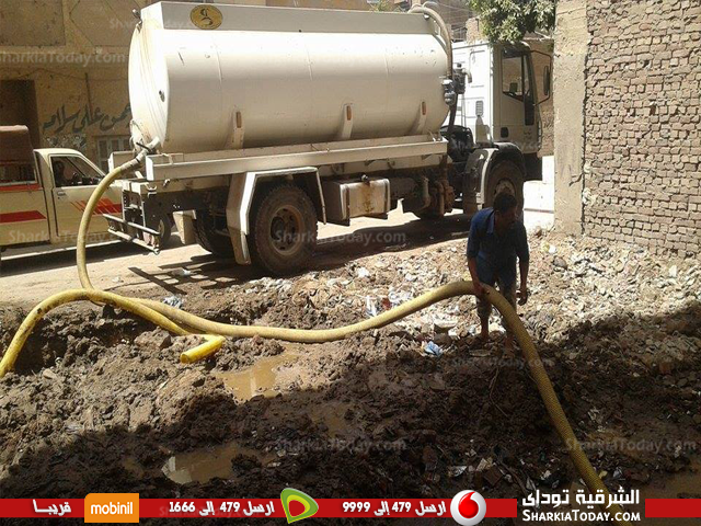 إنفجار ماسورة مياة بمدينة ههيا 1 ههيا 3
