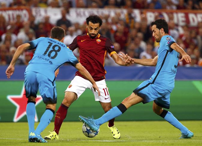 بالفيديو.. محمد صلاح يشارك في تعادل روما مع برشلونة 1 محمدصلاح