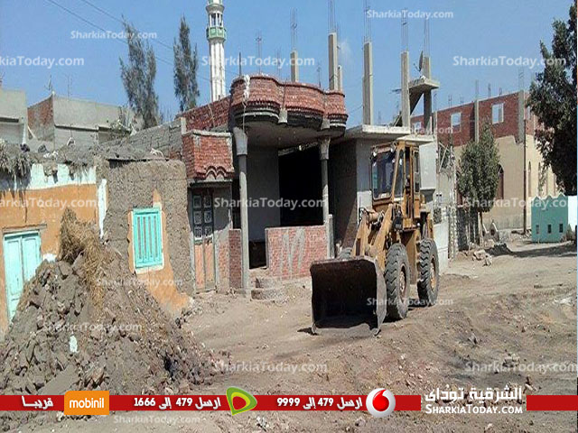 الانتهاء من هدم الجمعية الزراعية بقرية سنجها المؤانسة فى كفر صقر 1 نو
