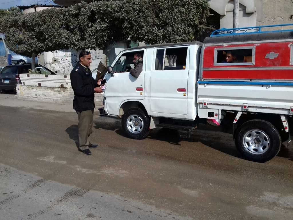 ضبط 22 رخصة مخالفة بحملة مرورية بفاقوس