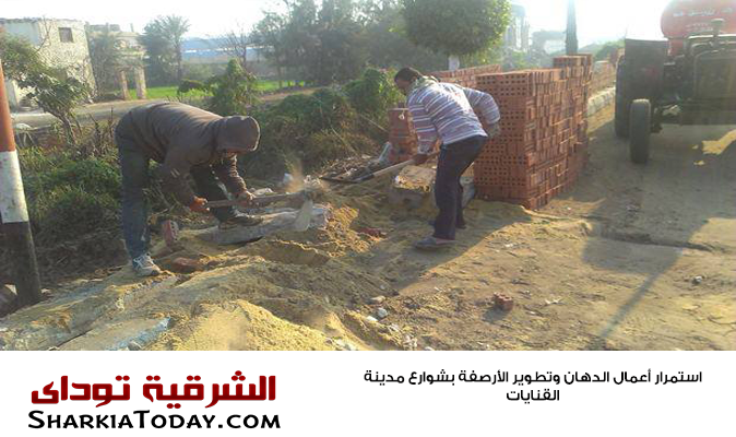 استمرار أعمال دهان وتطوير الأرصفة بشوارع مدينة القنايات 34 أعمال الدهان وتطوير الأرصفة بشوارع القنايات