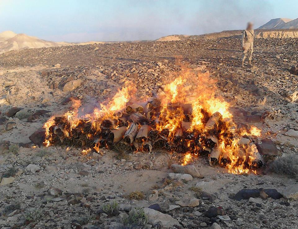 ضبط 4 طن بانجو و 294 طلقة نارية وتفجير عبوتين ناسفتين بسيناء 2 ضبط 3.8طن بانجو و294طلقة نارية وتفجير عبوتين ناسفتين بسيناء (4)
