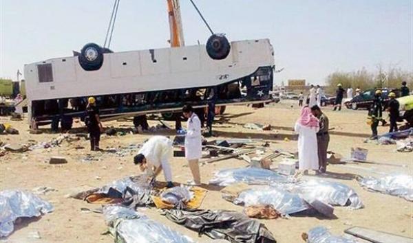 الخارجية : التعرف على 14 متوفيا و22 مصابا في حادث حافلة المعتمرين 1 حادث حافلة المعتمرين